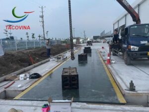 Kiểm định cân ô tô 80 tấn ngay sau khi lắp đặt
