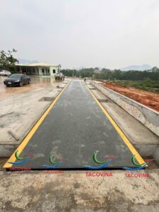 Cân điện tử 120 tấn 4 khúc kích thước 18 m x 3m
