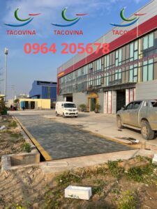 LẮP ĐẶT HOÀN THIỆN CÂN Ô TÔ 80 TẤN CÓ CHIỀU DÀI 18 M X CHIỀU RỘNG 3M