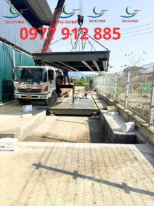 LẮP GHÉP 3 KHỚP BÀN CÂN Ô TÔ 60 TẤN